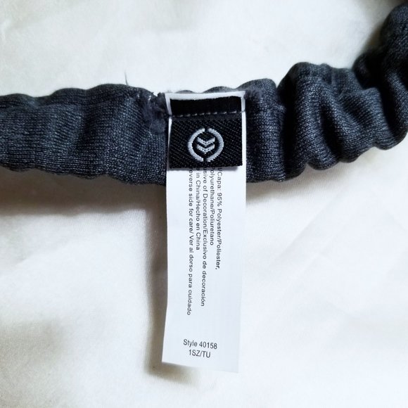 Isotoner Signature Active Dark Gray Polyester/Polyurethane Headband - Picture 6 of 7